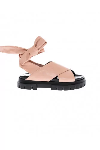 Leather sandals Jacque Loup with ankle laces