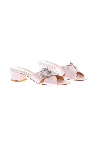 Light pink mules with decorative buckle Gianvito Rossi for women