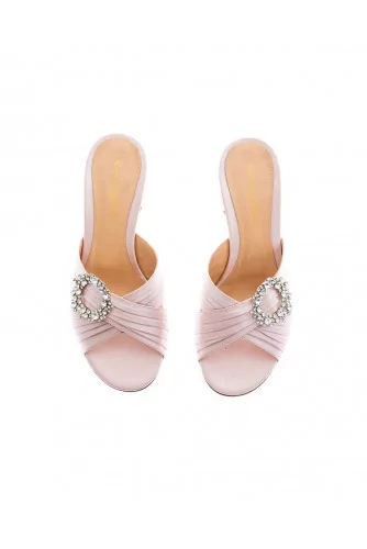 Light pink mules with decorative buckle Gianvito Rossi for women