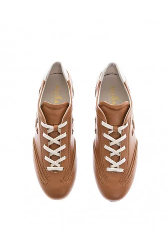 Cognac colored sneakers "Olympia" Hogan for women