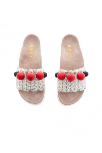 Achat Beige mules with decorative balls Inuikii for women - Jacques-loup