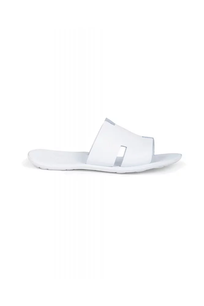 Jacques Loup - Mules en cuir nappa avec bande H 42 blanc