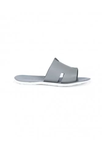 Mule Jacques Loup bande "H" gris pour homme