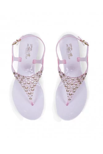 Achat Pink thong sandals with Swarovsky stones Jacques Loup for women - Jacques-loup