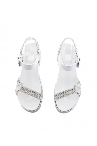 White and grey sandals "Montpellier" Philippe Model for women