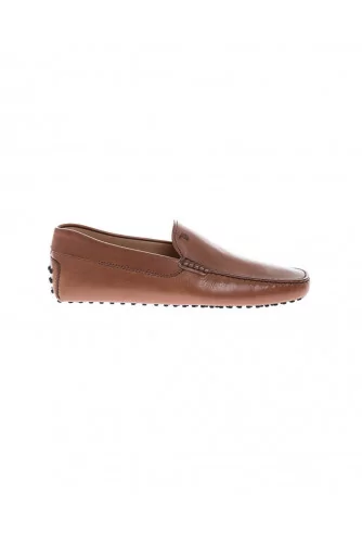 Mocassin Tod's "Pantofola" veau marron empeigne lisse pour homme