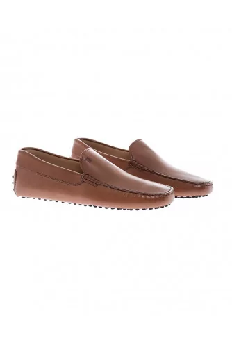 Mocassin Tod's "Pantofola" veau marron empeigne lisse pour homme