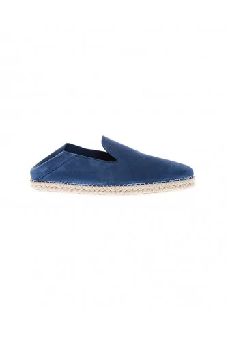 Sans gêne Tod's "Pantofola" croûte bleu pour homme