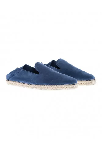 Sans gêne Tod's "Pantofola" croûte bleu pour homme