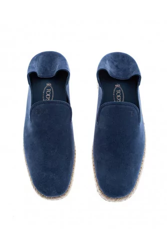 Sans gêne Tod's "Pantofola" croûte bleu pour homme