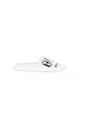 White beach mules "Good Vibes" Jacques Loup for women