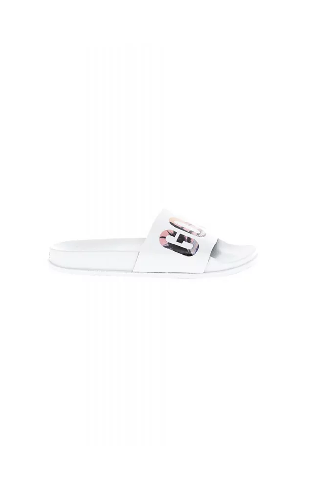 White beach mules "Good Vibes" Jacques Loup for women