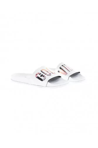 White beach mules "Good Vibes" Jacques Loup for women