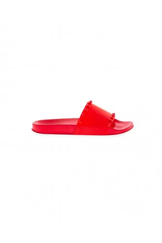 Red beach mules with decorative nails Jacques Loup for women