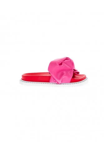 Red and fuchsia beach mules Jacques Loup for women