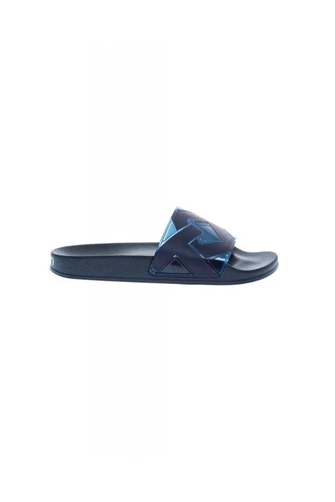 Navy blue beach mules "Jelly Town" Jacques Loup for men
