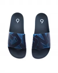 Navy blue beach mules "Jelly Town" Jacques Loup for men