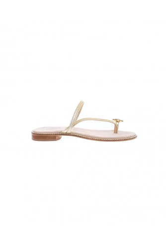 Light gold asymmetrical mules Jacques Loup for women