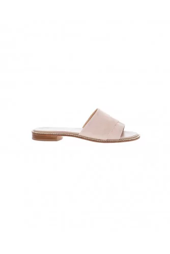 Mule Jacques Loup avec plis rose pour femme