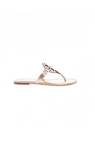 Pink golden toe thong mules "Miller" Tory Burch for women