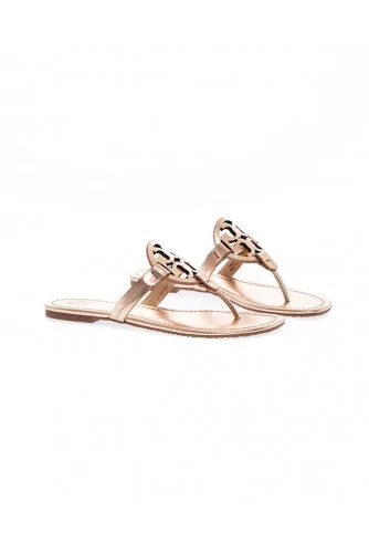 Pink golden toe thong mules "Miller" Tory Burch for women