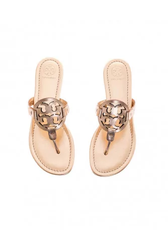 Pink golden toe thong mules "Miller" Tory Burch for women