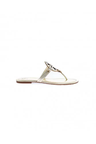Golden colored toe thong mules "Miller" Tory Burch for women