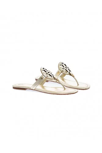 Golden colored toe thong mules "Miller" Tory Burch for women