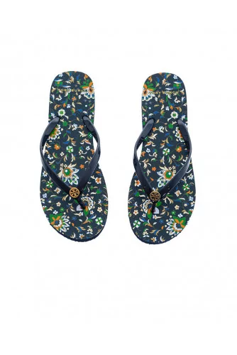 Navy blue flip-flops Tory Burch for women