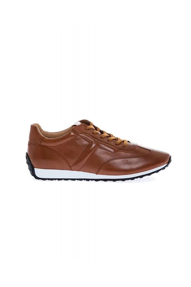 Tennis Tod's "Owens New" veau souple cognac pour homme