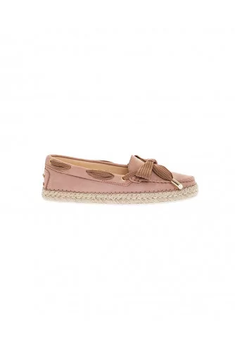 Pink moccasins - rope-soled sandals Tod's for women