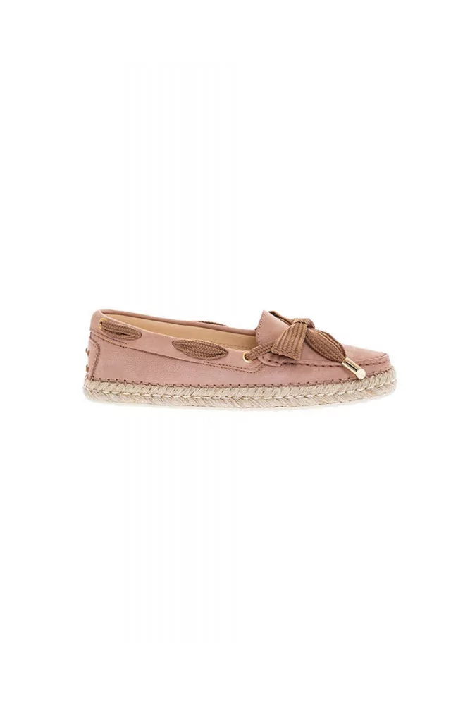 Pink moccasins - rope-soled sandals Tod's for women