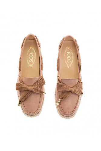 Pink moccasins - rope-soled sandals Tod's for women