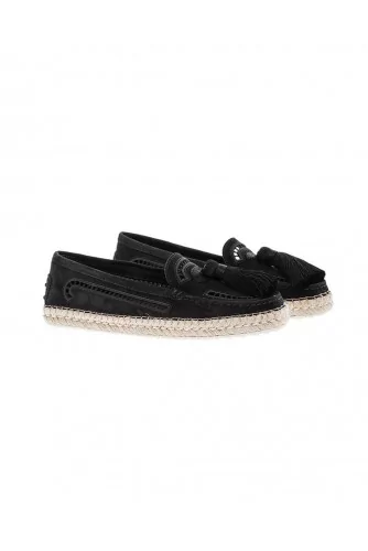 Black moccasins with tassels Tod's for women