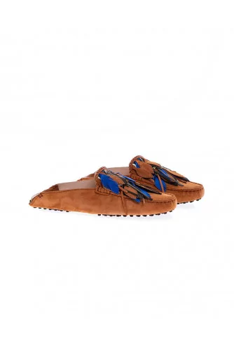 Achat Cognac colored mules with decorative leaves Tod's for women - Jacques-loup