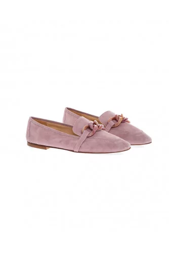 Lilac moccasins with bakelite bit Jacques Loup for women