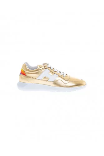 Gold colored sneakers "I-Cube" Hogan for women