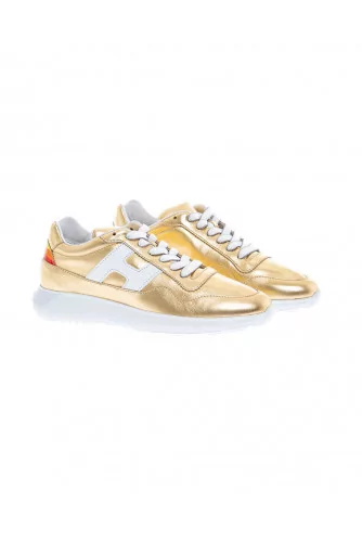 Gold colored sneakers "I-Cube" Hogan for women