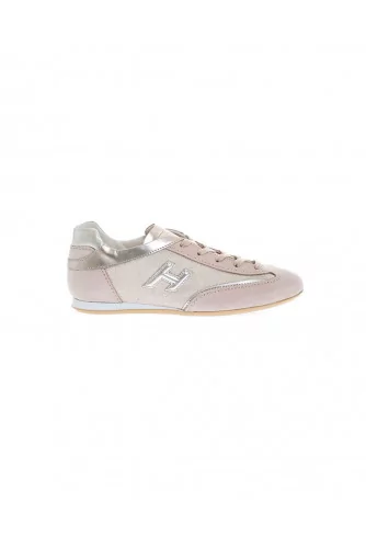 Tennis Hogan "Olympia" beige-or pour femme