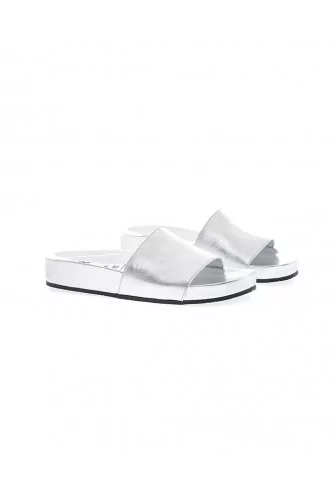 Silver mules Jacques Loup for women