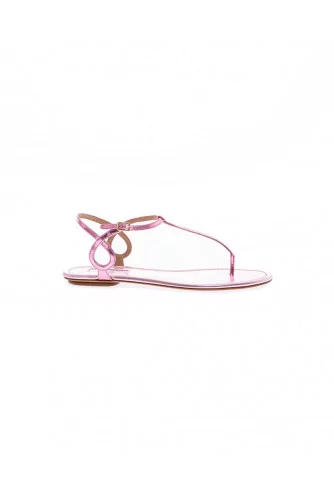 Sandale Aquazzura rose, entredoigt pour femme