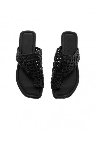 Black asymmetric mules Jacques Loup for women