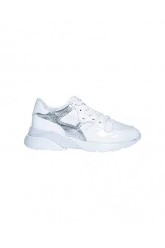 White and silver sneakers "Active One" Hogan for women