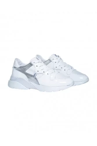 Tennis Hogan "Active One" blanc-argent pour femme