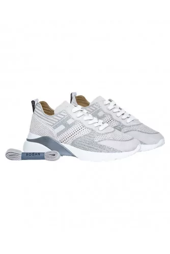 Grey and silver sneakers Hogan "Active One" for women