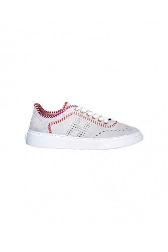 Tennis Hogan "Cassetta" gris-rose pour femme