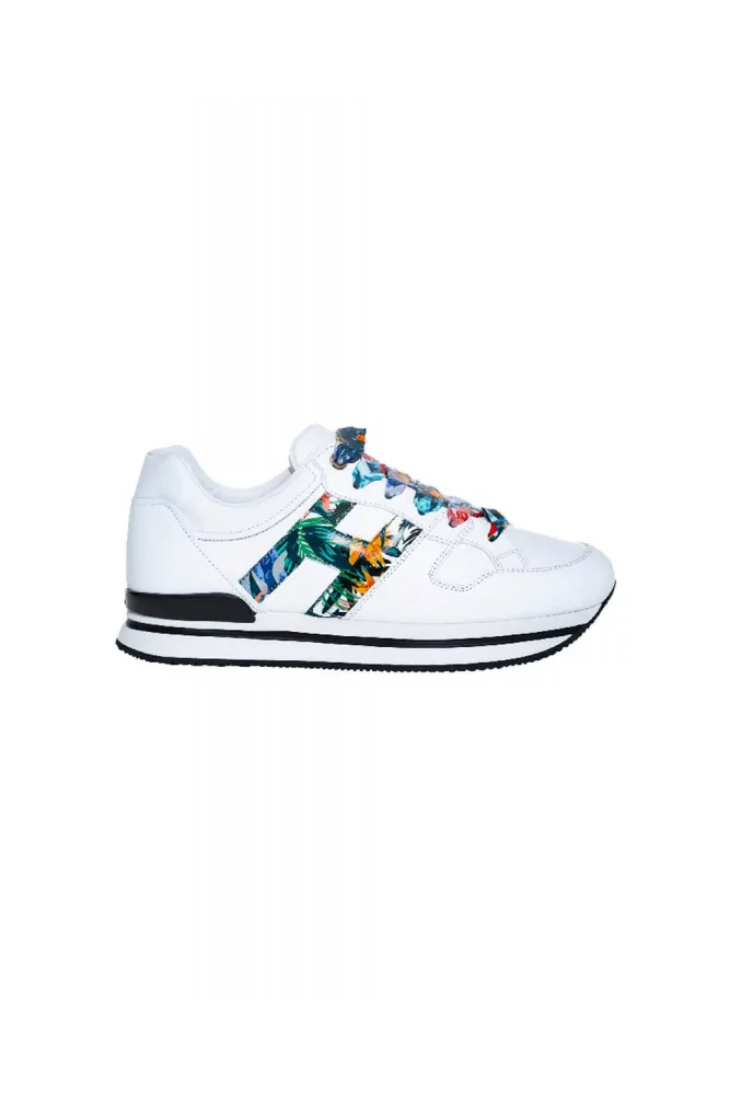White sneakers with multicolor decorations "222" Hogan for women
