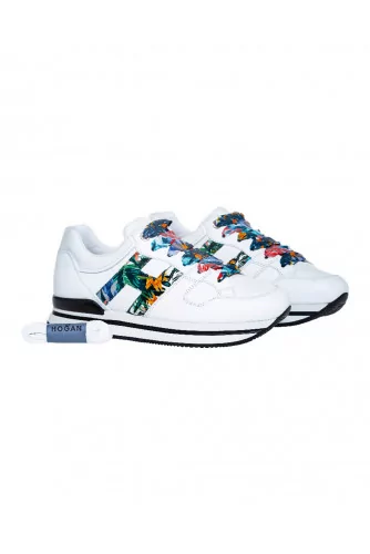 Achat White sneakers with multicolor decorations 222 Hogan for women - Jacques-loup