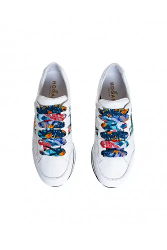 Achat White sneakers with multicolor decorations 222 Hogan for women - Jacques-loup