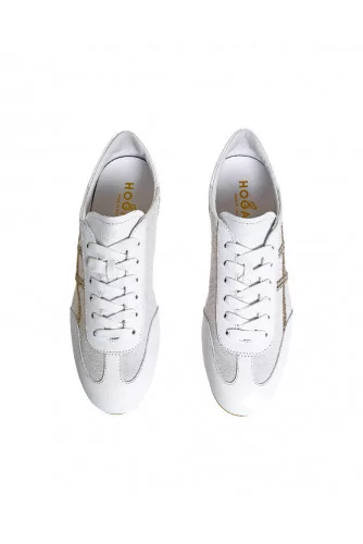 White and gold sneakers "Olympia" Hogan for women